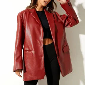 Wesley Casual Faux Leather Blazers - 5 Colors